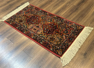 Karastan Rug 2x4 Multicolor Panel Kirman #717, Original 700 Series, Wool Pile Vintage Discontinued
