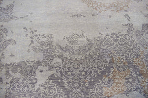 Brown Traditional Style Hand Knotted Wool 8x10 Area Rug