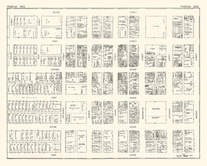 Vintage Map of Phoenix, AZ Business Section 1929