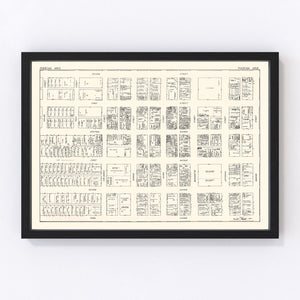 Vintage Map of Phoenix, AZ Business Section 1929