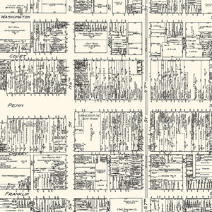 Vintage Map of Reading, PA Business Section 1929
