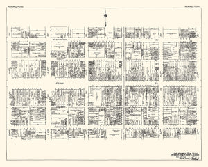 Vintage Map of Reading, PA Business Section 1929