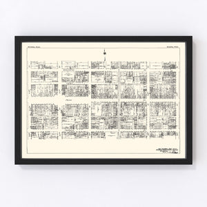 Vintage Map of Reading, PA Business Section 1929