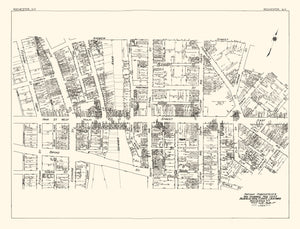 Vintage Map of Rochester, NY Business Section 1929