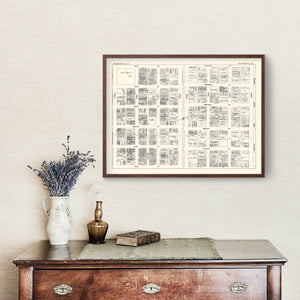 Vintage Map of Sacramento, CA Business Section 1929