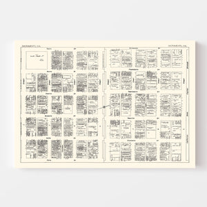 Vintage Map of Sacramento, CA Business Section 1929