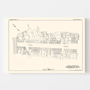 Vintage Map of Schenectady, NY Business Section 1929