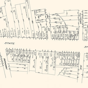 Vintage Map of Schenectady, NY Business Section 1929