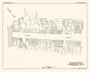 Vintage Map of Schenectady, NY Business Section 1929
