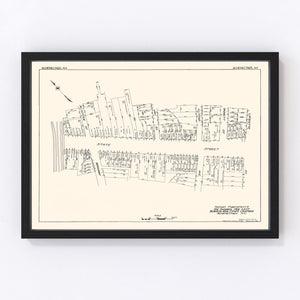 Vintage Map of Schenectady, NY Business Section 1929