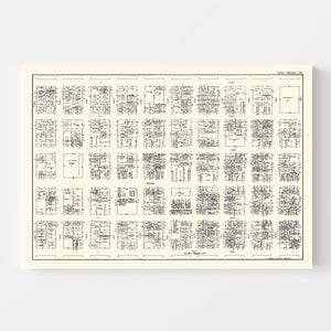 Vintage Map of San Diego, CA Business Section 1929