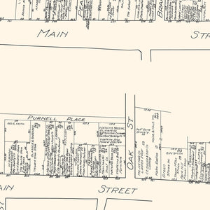 Vintage Map of South Manchester, CT Business Section 1929