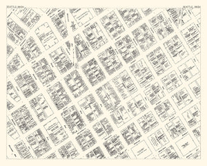 Vintage Map of Seattle, WA Business Section 1929