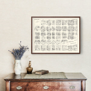 Vintage Map of Spokane, WA Business Section 1929