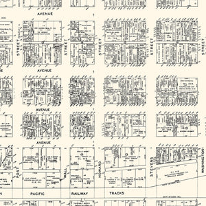 Vintage Map of Spokane, WA Business Section 1929