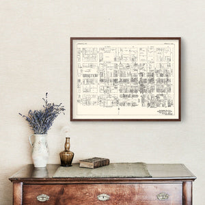 Vintage Map of Springfield, OH Business Section 1929