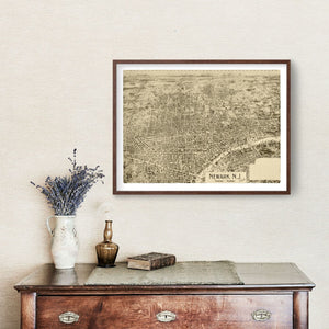Vintage Map of Newark, New Jersey 1895