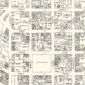 Vintage Map of St. Paul, MN Business Section 1929