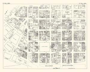 Vintage Map of St. Paul, MN Business Section 1929