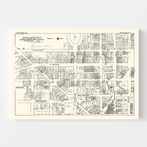 Vintage Map of Syracuse, NY Business Section 1929