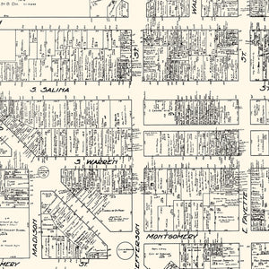Vintage Map of Syracuse, NY Business Section 1929