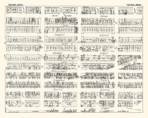 Vintage Map of Tacoma, WA Business Section 1929