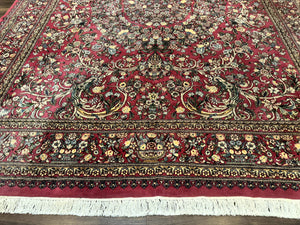 Sino Persian Rug 9x12, Fine 290 KPSI, Rose-Red, Floral Allover