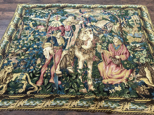 Vintage European Tapestry 5.5 x 8, The Royal Hunt
