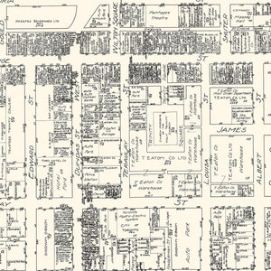 Vintage Map of Toronto, Canada 1929