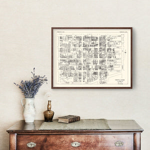 Vintage Map of Toronto, Canada 1929