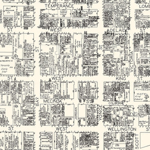 Vintage Map of Toronto, Canada 1929