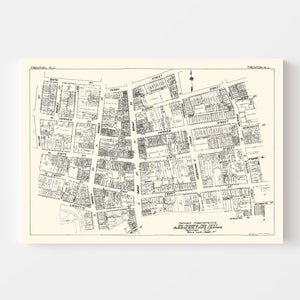 Vintage Map of Trenton, NJ Business Section 1929