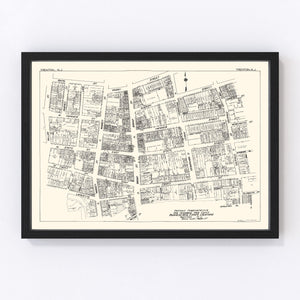 Vintage Map of Trenton, NJ Business Section 1929
