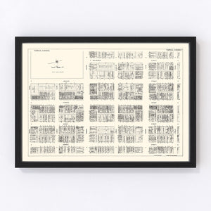 Vintage Map of Topeka, KS Business Section 1929