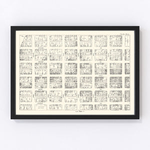 Vintage Map of Tulsa, OK Business Section 1928