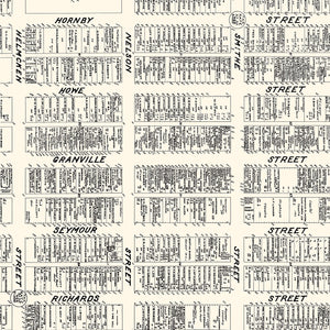 Vintage Map of Vancouver, Canada 1929
