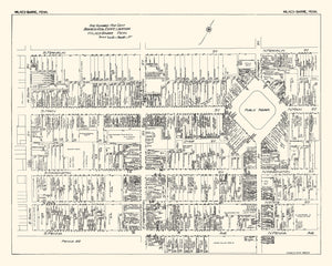 Vintage Map of Wilkes-Barre, PA Business Section 1929