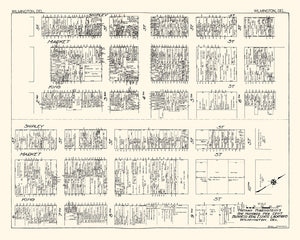 Vintage Map of Wilmington, DE Business Section 1929