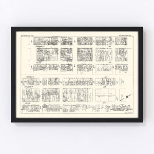 Vintage Map of Wilmington, DE Business Section 1929