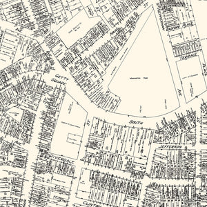 Vintage Map of Yonkers, NY Business Section 1929