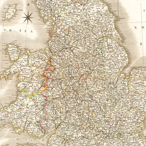 Vintage Map of England 1809