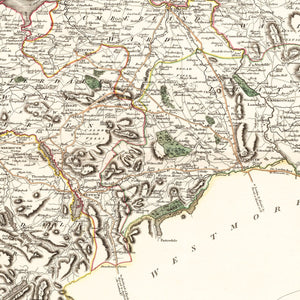 Vintage Map of Cumberland County England, 1801