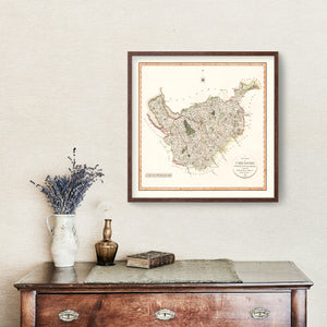 Vintage Map of Cheshire County England, 1808