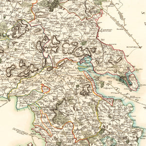 Vintage Map of Buckinghamshire County England, 1801