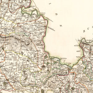 Vintage Map of Berkshire County England, 1801