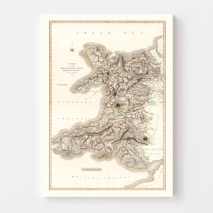 Vintage Map of Wales 1809