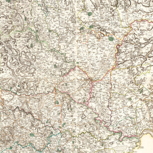 Vintage Map of Yorkshire County England, 1808