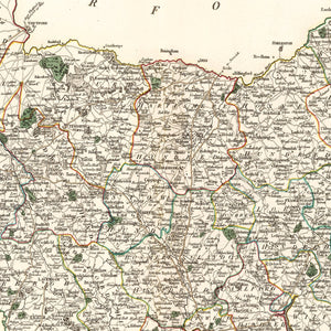 Vintage Map of Suffolk County England, 1807