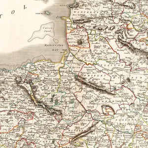 Vintage Map of Somersetshire County England, 1805