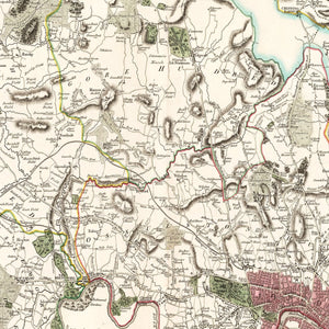 Vintage Map of Middlesex County England, 1801